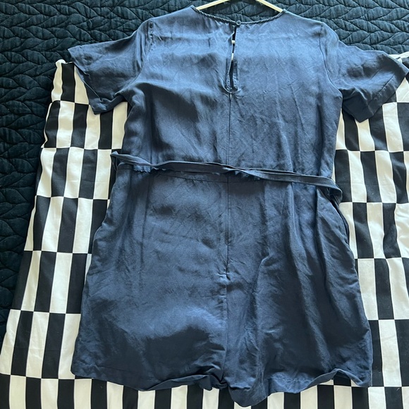 Anthropologie First Monday Blue Shorts Romper - Picture 3 of 6